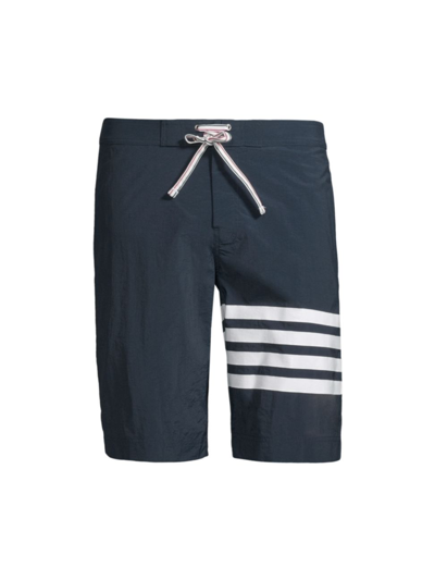 Shop Thom Browne Men's Classic Board Shorts In Navy