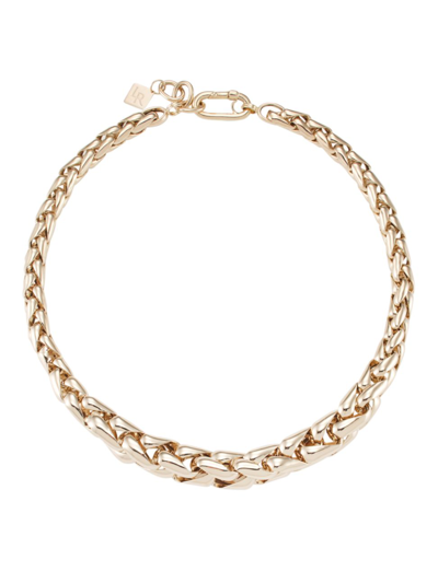Shop Lauren Rubinski Women's 14k Yellow Gold Small Wheat Chain Necklace