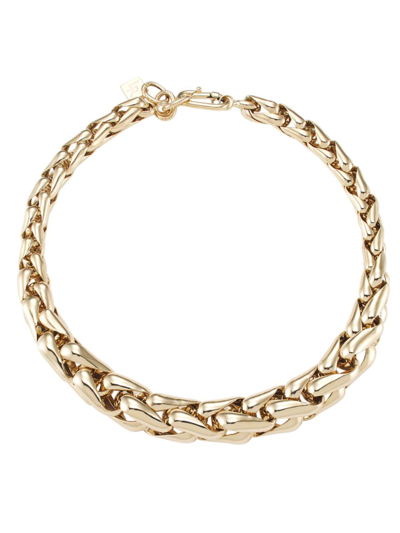 Shop Lauren Rubinski Women's 14k Yellow Gold Large Wheat Chain Necklace