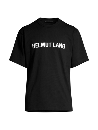Shop Helmut Lang Men's Printed Logo T-shirt In Black
