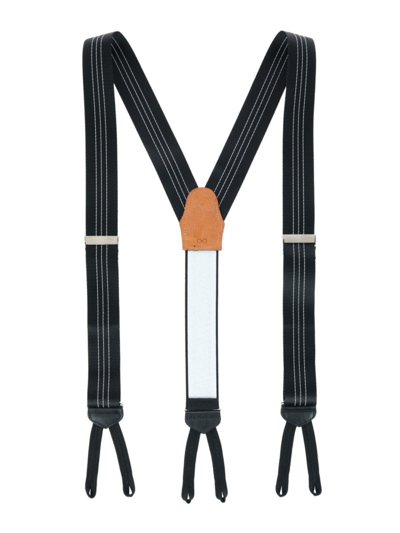 Shop Trafalgar Men's Fredrick Center Stripe Formal Suspenders In Black