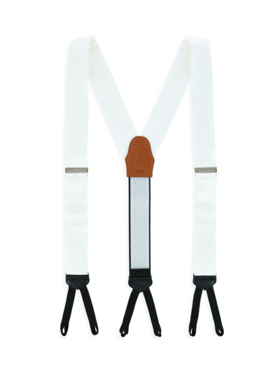 Shop Trafalgar Men's Monte Bello Silk Suspenders In White