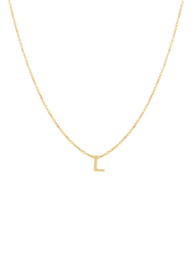 Shop Saks Fifth Avenue Women's 14k Yellow Gold Initial Pendant Necklace In Initial L
