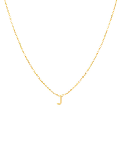 Shop Saks Fifth Avenue Women's 14k Yellow Gold Initial Pendant Necklace In Initial J