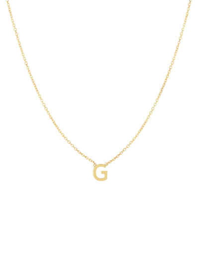 Shop Saks Fifth Avenue Women's 14k Yellow Gold Initial Pendant Necklace In Initial G