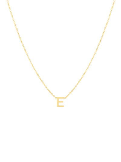 Shop Saks Fifth Avenue Women's 14k Yellow Gold Initial Pendant Necklace In Initial E