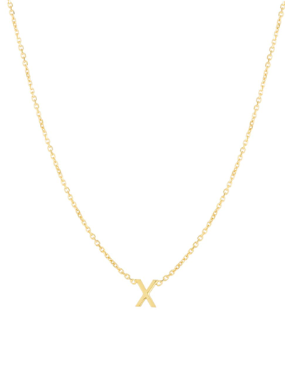 Shop Saks Fifth Avenue Women's 14k Yellow Gold Initial Pendant Necklace In Initial X