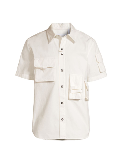 Shop Helmut Lang Military Utility Shirt In White