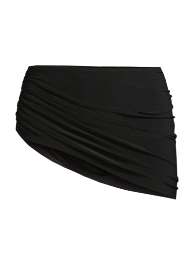 Shop Norma Kamali Women's Diana Asymmetric Bikini Bottom In Black