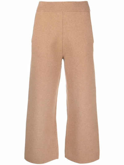 Shop Hugo Boss Timilia Cropped Trousers In Neutrals