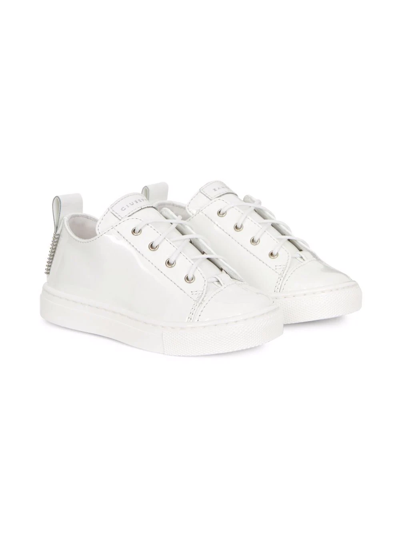 Shop Giuseppe Junior Blabber Lace-up Sneakers In White