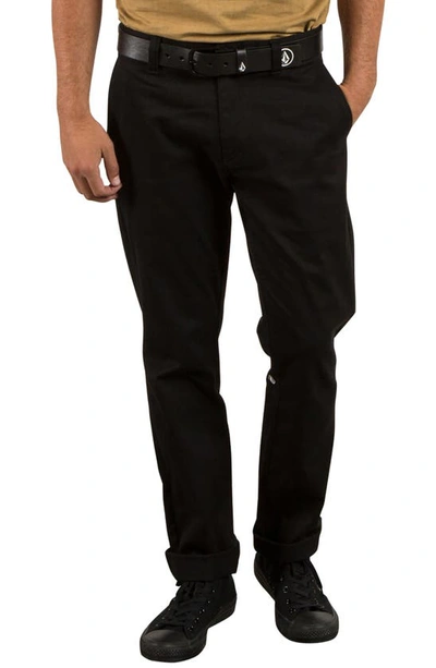 Shop Volcom Modern Stretch Chino Pants In Black
