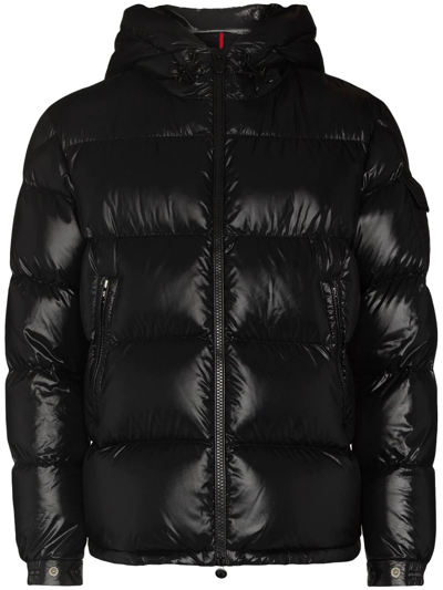 Shop Moncler Ecrins Zip-up Padded Jacket In Black