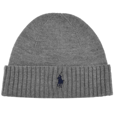 Shop Ralph Lauren Beanie Hat Grey