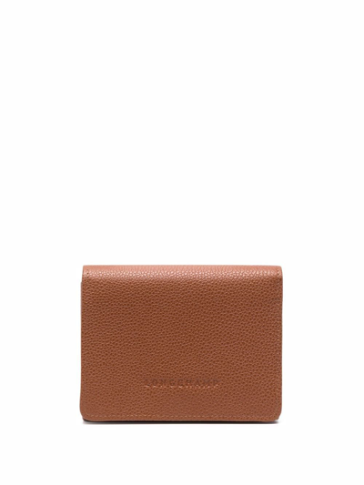 Shop Longchamp Le Foulonné Compact Wallet In Brown