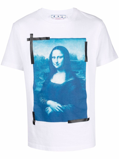 Shop Off-white Monalisa Slim-cut T-shirt In White