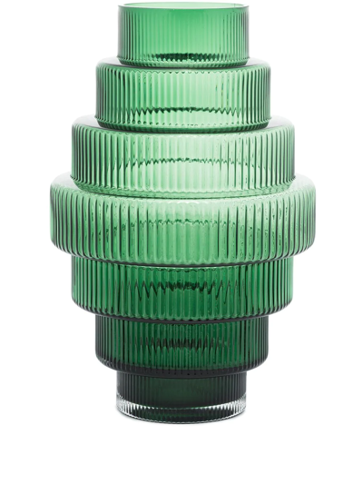 Shop Pols Potten Steps Ribbed Vase In Green