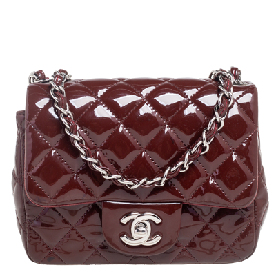 Chanel Brown Quilted Patent Leather Square Single Flap Bag (Authentic Pre- Owned) - Yahoo Shopping