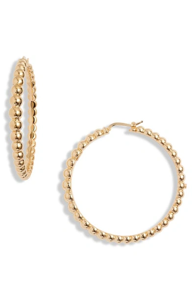 Shop Roberto Coin Classico Oro Hoop Earrings In Yellow Gold