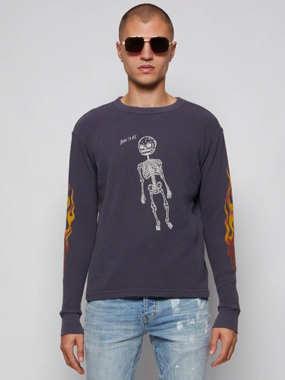 Born To Die Flame Long-sleeve Tee In Black