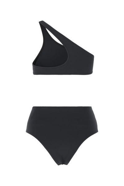 Shop Off-white Black Stretch Polyester Bikini Black Off White Donna 40