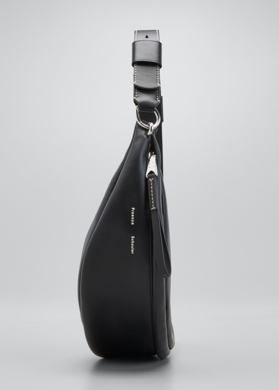 Shop Proenza Schouler White Label Stanton Leather Sling Shoulder Bag In Black