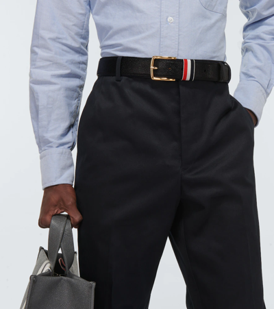 Thom Browne Leather Belt In Black