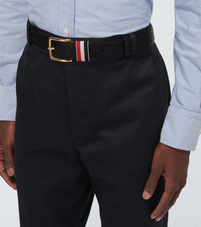 Thom Browne Leather Belt In Black