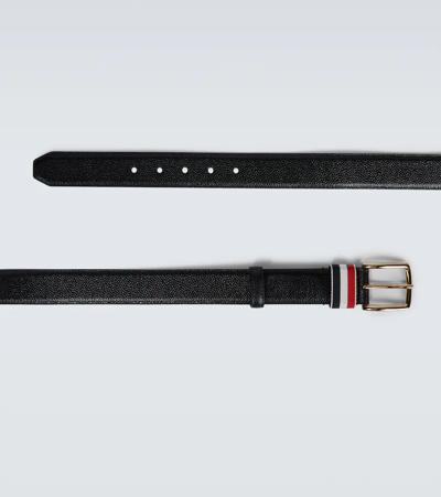 Thom Browne Leather Belt In Black