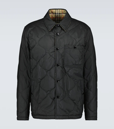 Shop Burberry Francis Reversible Jacket In Black