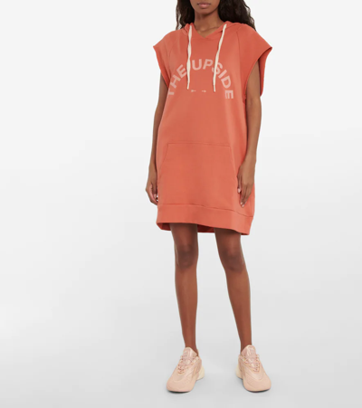 Shop The Upside Caprice Recovery Cotton Hoodie Dress In Terracotta