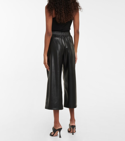 Shop Velvet Nica Faux Leather Culottes In Black