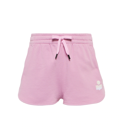 Shop Isabel Marant Étoile Mifikia Cotton-blend Jersey Shorts In Light Pink