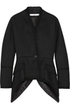 GIVENCHY Chevron wool jacket with velvet trim