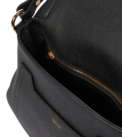 Shop Tom Ford Jennifer Medium Leather Shoulder Bag In Black