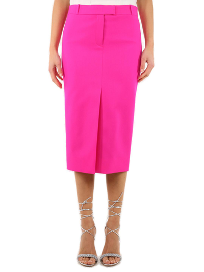 Shop Attico The  Tonal Design Pencil Skirt In Pink