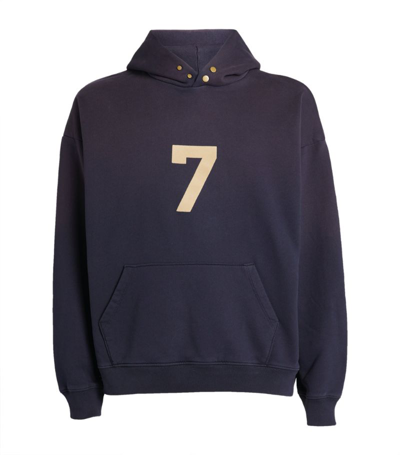 Shop Fear Of God Cotton 7 Hoodie In Navy