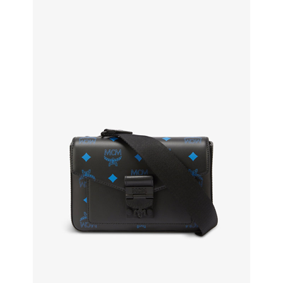 MCM Black & Vallarta Blue Color-Splash Logo Small Crossbody Bag, Best  Price and Reviews