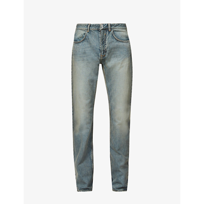 Shop Givenchy Regular-fit Straight-leg Jeans In Medium Blue