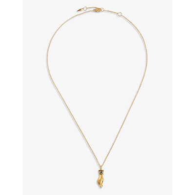Shop Missoma Harris Reed X  Hand Recycled 14ct Yellow-gold, Diamond, Sapphire And White Pearl Pendant Neck In White Pearl Diamonds