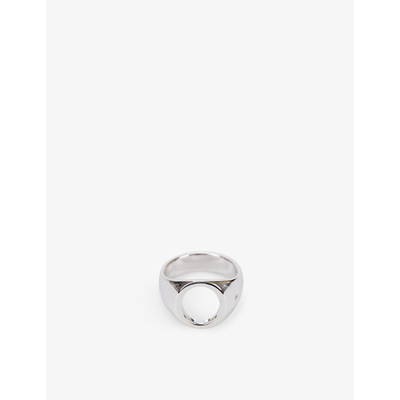 Shop Tom Wood Oval Open-cut Sterling-silver Signet Ring