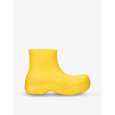 Shop Bottega Veneta Womens Yellow Puddle Biodegradable-rubber Ankle Boots