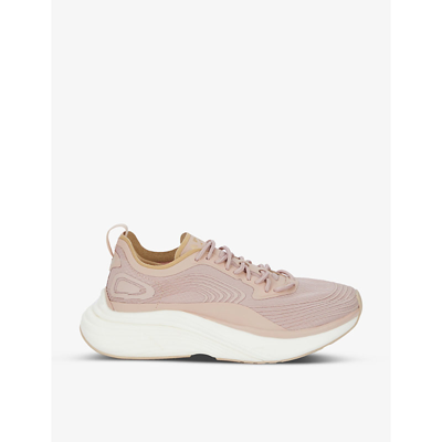 Shop Apl Athletic Propulsion Labs Womens Rose Dust Champagne Techloom Streamline Mid-top Woven Trainers 3.5
