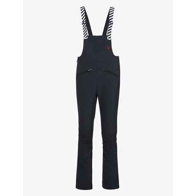 Shop Perfect Moment Striped Stretch-woven Racing Trousers In Black