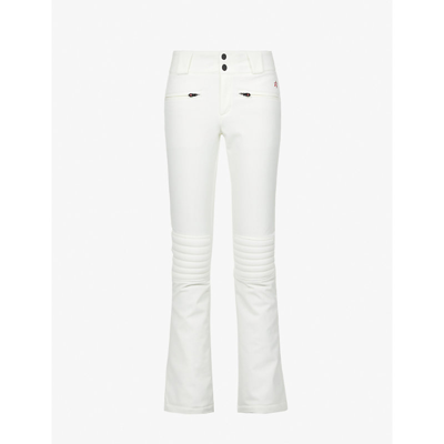 Shop Perfect Moment Aurora Flared Mid-rise Shell Ski Trousers In Snow White