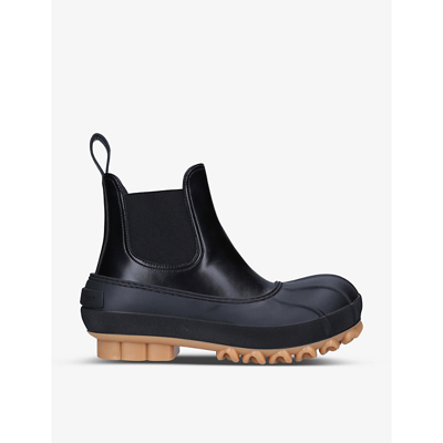 Shop Stella Mccartney Duck City Faux-leather Chelsea Boots In Black