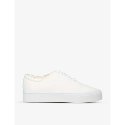 Shop The Row Women's White Marie H Lace-up Leather Trainers