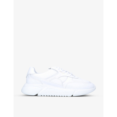 Shop Axel Arigato Genesis Vintage Runner Recycled-nylon And Leather Trainers In White/blk