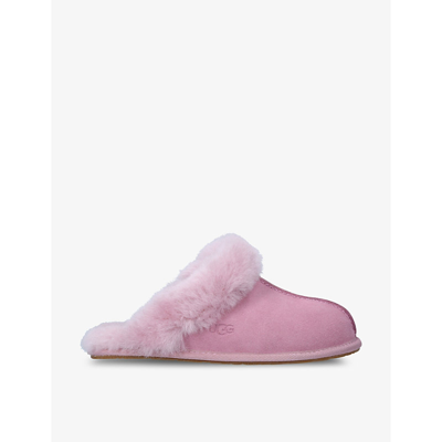 Shop Ugg Scuffette Ii Round-toe Suede Slippers In Pink