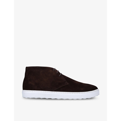 Shop Magnanni Hybrid Suede Chukka Boots In Brown